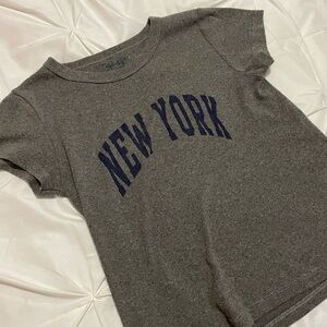 Brandy Melville Grey Baby Tee